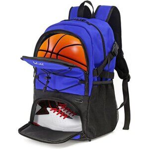 Basketball Backpack Large Gym Bag with Separate Ball holder & Shoes compartment